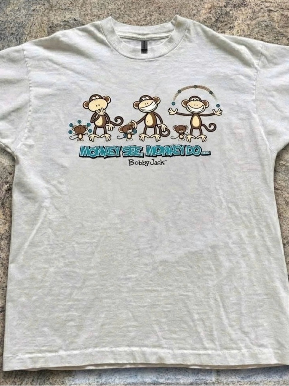 Gildan White Short-Sleeve 'Monkey See, Monkey Do' Graphic Tee